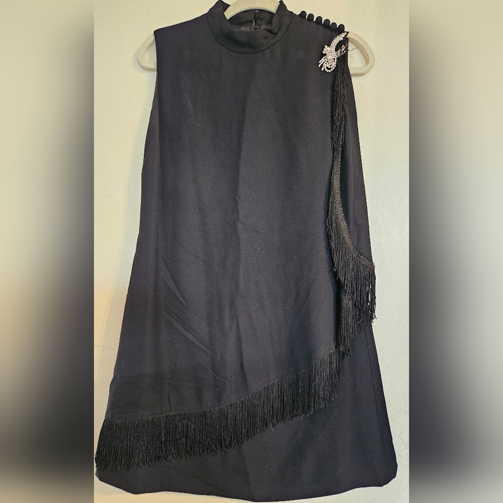 Vintage Fringe Midi Dress